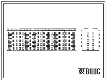 Типовой проект 1-511-3/М38 Жилой дом 5-ти этажный 60-ти квартирный 3-х секционный из кирпича