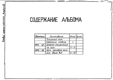 Альбом 3 Тепловой контроль и автоматика. Чертежи задания заводу-изготовителю
