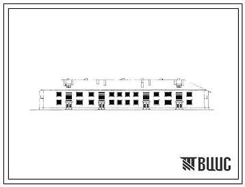 Типовой проект 114-24-57 Двухэтажный четырехсекционный жилой дом на 20 квартир (однокомнатных 1Б-4, двухкомнатных 2А-8, 2Б-4; трехкомнатных 3А-4). Для строительства во 2В, 3Б и 3В климатических подрайонах