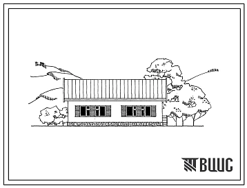 Типовой проект 184-24-259.13.87 Одноквартирный одноэтажный 3-комнатный жилой дом (для индивидуальных застройщиков западных районов УССР)