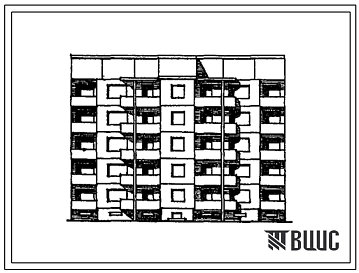 Типовой проект 120-050.13.89 Блок-секция 5-этажная 20-квартирная рядовая-торцевая 2-2-2-3 (для городского строительства в Литовской республике)