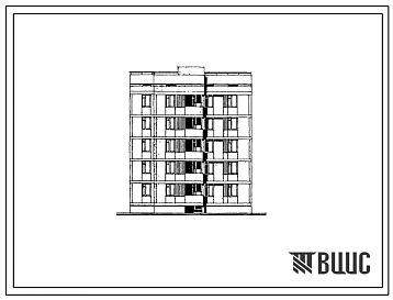 Типовой проект 126-064.84 Пятиэтажная блок-секция рядовая с торцевыми окончаниями на 10 квартир. Для строительства в городах и поселках городского типа