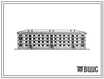 Типовой проект 113-24-204c.86 Четырехэтажный трехсекционный жилой дом на 32 квартиры