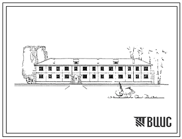 Типовой проект 1-50Б-5 Двухэтажный 24 квартирный жилой дом для малосемейных.