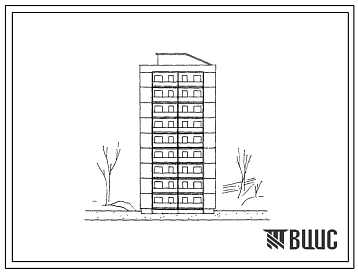 Типовой проект 1-464АС-32/68 9-этажный 1-секционный дом на 36 квартир (двухкомнатных 2Б-27, трехкомнатных 3А-9) для строительства в 4 климатическом районе Грузинской ССР, с сейсмичностью 7 баллов.