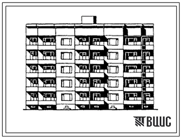 Типовой проект 90-0116.13.86 Блок-секция 5-этажная 20-квартирная рядовая с торцевыми окончаниями 1-2-3-4 (для строительства в городе Калининграде и Калининградской области)