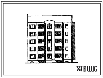 Типовой проект 175-037с.13.90 Блок-секция 5-этажная 10-квартирная 4.3 угловая правая (для республики Кыргызстан)