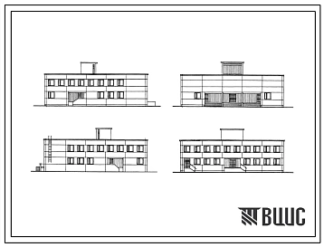 Типовой проект 252-9-63 Межбольничный патологоанатомический корпус с отделением бюро судебно-медицинской экспертизы. Здание двухэтажное.