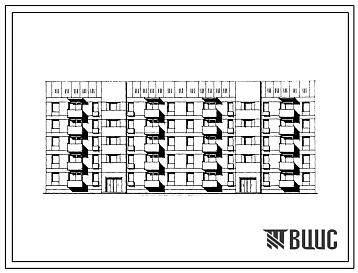 Типовой проект 174-010с.85 Блок-секция 5-этажная 2-секционная 38-квартирная рядовая-торцовая 1Б.2Б.3Б.3Б-1Б.2Б.3Б.3Б
