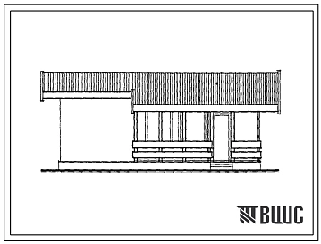 Типовой проект 184-000-696.13.87 Дачный домик на 3 человека со стенами из кирпича для строительства в УССР