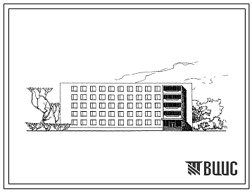 Типовой проект 165-102-27с Пятиэтажное общежитие на 243 человека. Для строительства в районах с сейсмичностью 7 и 8 баллов