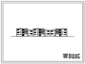 Типовой проект 113-23-35 Двухэтажный 3-секционный дом на 12 квартир с подсобными помещениями в цокольном этаже для строительства в Эстонской ССР.
