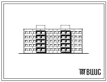 Типовой проект 111-72-12с 5-этажный 2-секционный крупнопанельный жилой дом на 40 квартир для строительства в 1 строительно-климатической зоне, в районах с сейсмичностью 8 баллов в Тувинской АССР.