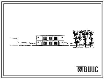 Типовой проект 1-464УС-12 Двухэтажный двухквартирный жилой дом с четырехкомнатными квартирами.