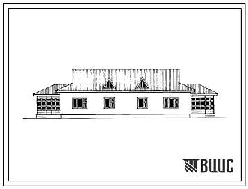 Типовой проект 188-24-198.86 Одноэтажный двухквартирный жилой дом с 2-комнатными квартирами для государственного и колхозного строительства