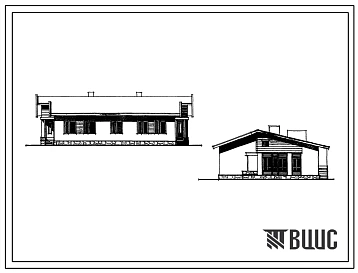 Типовой проект 185-24-134/1.2 Двухквартирный одноэтажный жилой дом с одно и двухкомнатными квартирами. Для индивидуальных застройщиков южных районов Украинской ССР.