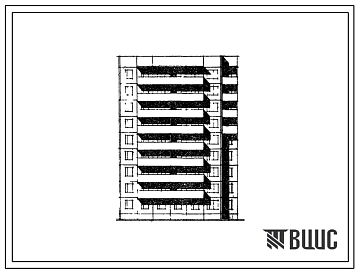 Типовой проект 91-016 9-этажная 27-квартирная торцевая блок-секция (двухкомнатных 2Б-9, трехкомнатных 3Б-9, четырехкомнатных 4Б-9) для строительства в 2Б, 2В, 2Г, 3А, 3Б и 3В климатических подрайонах.