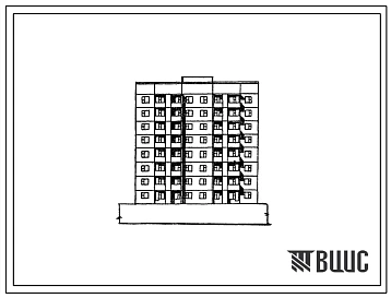 Типовой проект 135-0300c.23.86 Девяти-этажная рядовая блок-секция на 34 квартиры с унифицированными встроенными объектами торговли для Бурятской АССР