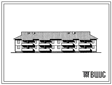 Типовой проект 111-26-116.1.13.87 2-этажный 2-секционный 12-квартирный жилой дом (1-3-3; 1-3-3) /для строительства в УССР/
