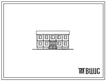 Типовой проект 420-21-2 Инвентарные здания контейнерного типа. Двухэтажный жилой дом, секции на 6 квартир для строительства в 1В и 1Д климатических подрайонах, 2 и 3 климатических районах
