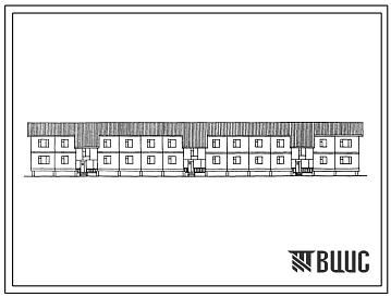 Типовой проект 171-115-177см.13.87 2-этажный 22-квартирный жилой дом деревянно-панельной конструкции для строительства в районах Тюменской области