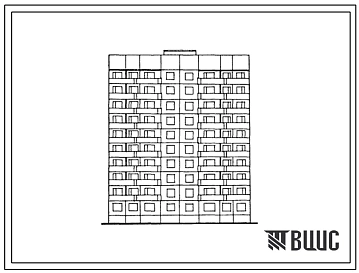 Типовой проект 90-0200.13.87 Жилая секция рядовая 10-этажная 40-квартирная 4-1-1-4. Для условий применения в Чувашской АССР.
