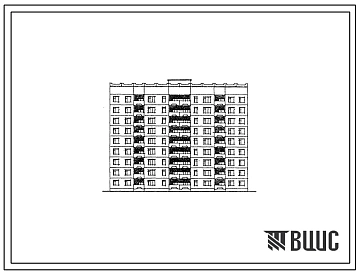 Типовой проект 135-0137/1.2 9-этажная блок-секция общежития для рабочих и служащих на 233 места с ячейками на 3-4 человека