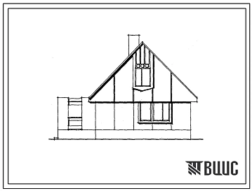 Типовой проект 181-209-32.86 Мансардный одноквартирный 4-комнатный дом