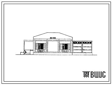 Типовой проект 181-226-12с.86 Одноэтажный жилой дом с пятикомнатной квартирой типа 5Б. Со стенами из керамзитобетонных панелей. Для строительства в сельской местности