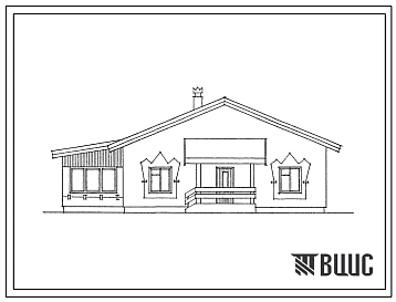 Типовой проект 184-16-113.88 Одноэтажный жилой дом с 3-комнатной квартирой "растущий" в 5-комнатный одноэтажный со стенами из кирпича для индивидуальных застройщиков