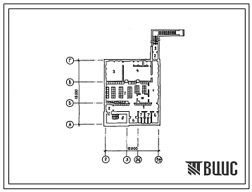 Типовой проект А-2-280(416-4-99.84) Буфет в подвале здания бытовых помещений для нефтеперерабатывающих помещений и здравпунтков (убежище на 280 человек, размеры убежища 18м на 15м, режимы вентиляции 1,2,3).