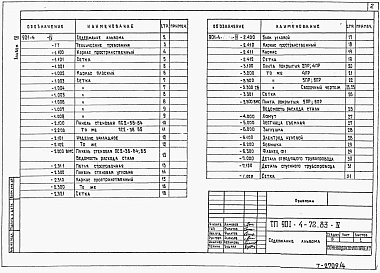 Альбом 4 Строительные изделия резервуаров емк. 50-1400 м3 (из ТП 901-4-72.83)