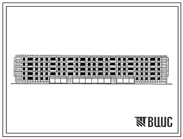 Типовой проект 1-434С-27  Пятиэтажный четырехсекционный дом на 56 квартир со встроенным магазином для строительства во II строительно-климатической зоне (в Белорусской ССР).
