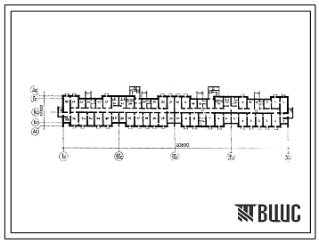 Типовой проект Б-1-1250-79.305 Помещения общественного назначения в подвале 9этажного 4секционного жилого дома, скомпонованного из блок-секций 90-05/1, (убежище на 1250 человек, размеры убежища 93,6м на 12,3м, режимы вентиляции 1,2,3).