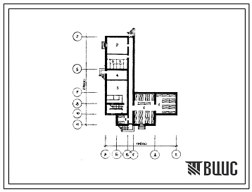 Типовой проект П-4-210(265-12-219с) Культурно-бытовые помещения подвала сельского клуба со зрительным залом на 200 мест, (убежище на 210 человек, размеры убежища 24м на 19,6м, режимы вентиляции 1,2).