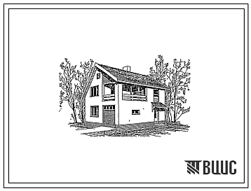 Типовой проект 144-000-794.13.89 Мансардный 3-комнатный садовый домик с гаражом (для строительства в Украинской ССР)