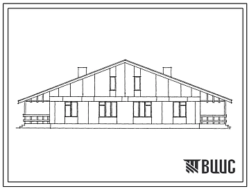 Типовой проект 183-188-15.1.87 1-этажный 2-квартирный жилой дом с 4-комнатными квартирами со стенами из крупных легкобетонных блоков. 2 и 3 уровни инженерного обеспечения. Для Нечерноземной зоны РСФСР.
