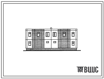 Типовой проект 141-213-6с Двухэтажный двухквартирный жилой дом с четырехкомнатными квртирами (со стенами из виброкирпичных панелей).