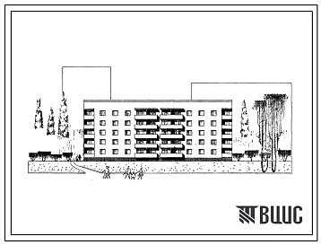 Типовой проект 87-047 Пятиэтажная блок-секция рядовая на 30 квартир для строительства во 2 и 3 строительно-климатических зонах.