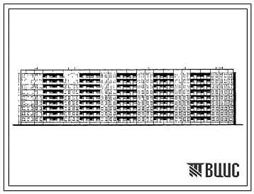 Типовой проект 111-84-3 9-этажный 6-секционный дом на 215 квартир (однокомнатных 1Б-18, двухкомнатных 2А-5, двухкомнатных 2Б-107, трехкомнатных 3А-1, трехкомнатных 3Б-84) для строительства в 1В климатическом подрайоне, во 2 и 3 климатических районах.