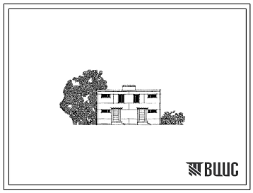 Типовой проект 141-53-42сп Двухэтажный 2-квартирный блокированный жилой дом с 4-комнатными квартирами.