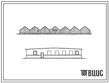 Типовой проект 810-56/73 Блок зимних почвенных теплиц площадью 6 га с пролетом звена 6,4 м, с конструкциями из гнутых профилей, для центральных районов СССР