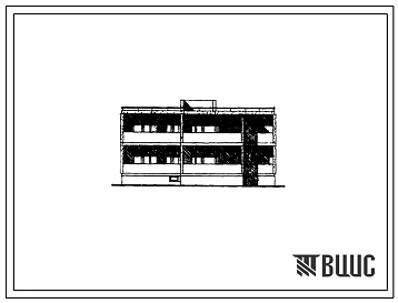 Типовой проект 126-071/1 Двухэтажная блок-секция рядовая с торцевыми окончаниями на 6 квартир (двухкомнатных 2А-2, 2Б-4). Для строительства в 4Г климатическом подрайоне г.Астрахани и области