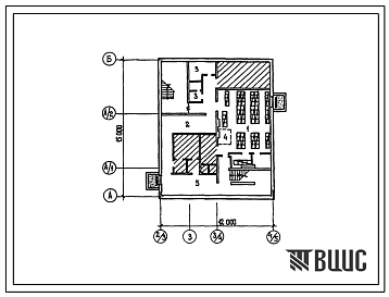 Типовой проект П-2(П-4)-89(816-1-122.87) Бытовые помещения в подвале цеха по ремонту тракторных и автомобильных прицепов и машин для внесения органических удобрений, (убежище на 89 человек, размеры убежища 15м на 12м, режимы вентиляции 1,2).