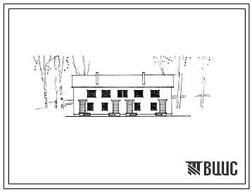 Типовой проект 144-11-38 Дом на четыре квартиры с вариантами прямой и ступенчатой блокировки квартир.