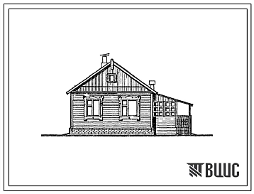 Типовой проект 186-115-197.13.88 Одноэтажный одноквартирный жилой дом с трехкомнатной квартирой типа 3Б, сблокированный с хозпостройкой (для Кировской области)