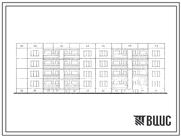 Типовой проект 127-029с Четырехэтажная блок-секция Т 5А.2Б - 4Б.3Б на 16 квартир
