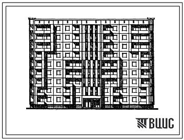 Типовой проект 97-0314.13.87 9-этажная блок-секция на 89 квартир для малосемейных. Для строительства в Читинской области.