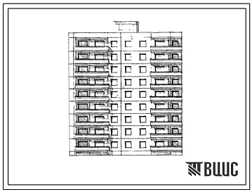 Типовой проект 90-06 9-этажная 36-квартирная торцовая блок-секция 2.2.2.3 (левая)