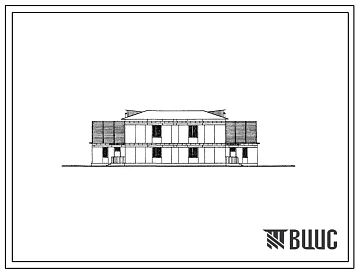 Типовой проект 183-52-116с 2-этажный 2-квартирный жилой дом с 4-комнатными квартирами (кухни выносные, стены из силикатобетонных блоков по серии ИИ-10с-1с).